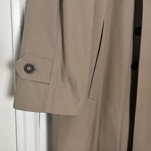 London Fog Raincoat Trench with removable liner 44L 80's Wamsutta - Picture 10 of 12